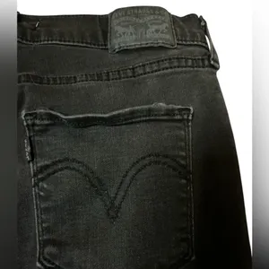 Levi's Dark Black Denim Jeans thumbnail 6