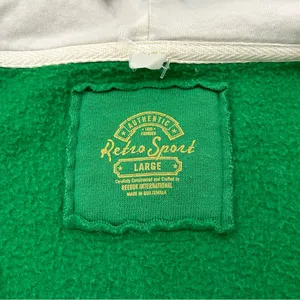 Retro Sport Green Bay Packers Football Green Full Zip Hoodie Sweatshirt Womens L thumbnail 5