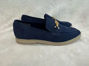 Sam Edelman Navy Suede Loafers thumbnail 2