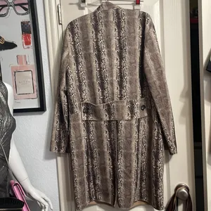 Blank NYC Snake Charmer Vegan Suede Jacket Duster Animal Print Boho Western thumbnail 8