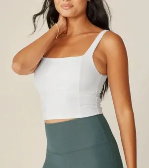 Beyond Yoga Spacedye Square Neck Sports Bra Tank Top XL White Yoga Pilates Gym thumbnail 1