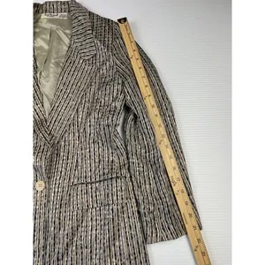 Anne Klein Petites Striped Textured Blazer Professional‎ Office Wear Size 8 thumbnail 5