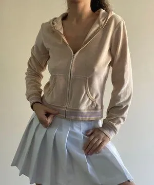 Gap Beige 2003  holiday Velour Zip Up thumbnail 1
