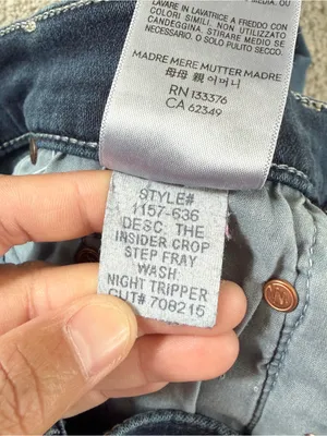 Mother Women’s The Insider Crop Step Fray Jeans in Night Tripper 25 thumbnail 10