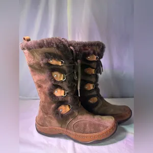 The North Face Dark Brown Fur-Lined Winter Boots thumbnail 4