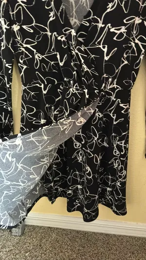 Nine West Black Dress White Print thumbnail 2