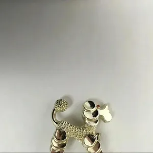Prissy Poodle Silvertone Pin Brooch‎ Silver thumbnail 2