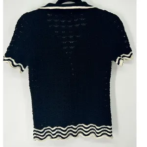 S Set Matching Knit Sweater Top Shorts Heartloom Black Azalea Revolve Crochet thumbnail 5