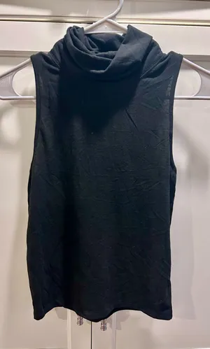Free People, We The Free, Black Sleeveless Top, Small NWT thumbnail 1