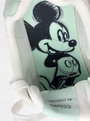 Disney White‎ Sneakers with Gold Mickey Accent and Mint Trim thumbnail 9