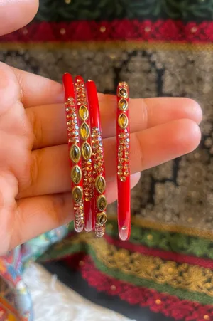 Traditional Red Bangles / Bracelets thumbnail 1