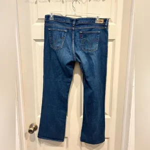 Levis 545 Low Boot Cut Jeans Womens 12 Medium Dark Wash Blue Stretch Denim Y2K‎ thumbnail 6
