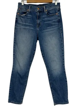 Level 99 Blue High Rise Skinny Jeans Women 8 Classic Fall Casual Denim Anthro thumbnail 1