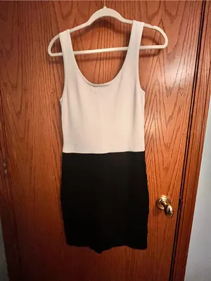 Mango Two-Tone White and Black Tank Mini Dress thumbnail 5