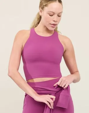 Athleta XS Purpose Crop Bra Small D-DD Berry thumbnail 1