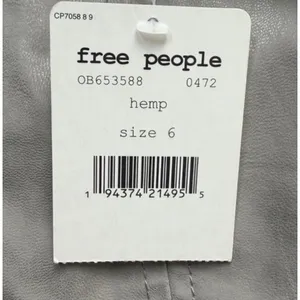 Free People Vegan Leather Mini Skirt Size 6 Hemp Gray High Rise thumbnail 4