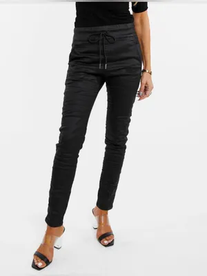 BEVY FLOG Shely Black Original Pants Size 29 | Drawstring Jogger Stretch thumbnail 3