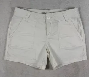 prAna Womens White Organic Cotton Stretch Hiking Shorts W3118RG10 Size 4 thumbnail 1