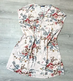 •Shein• Blush Pink Floral Cover Up Dress thumbnail 1