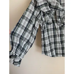 Veronica Beard Plaid Ruffle Blouse Womens 6 Butto Down thumbnail 8