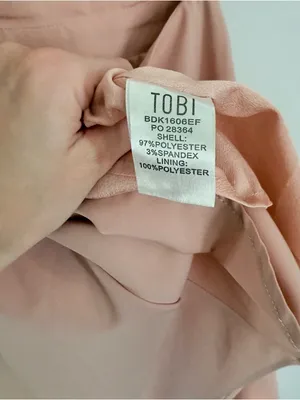 Tobi Blush Pink Sleeveless Mini Dress with Back Tie thumbnail 5