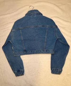 ASOS Women’s Blue Cropped Denim Jacket Fall Button Front Pockets US 4 UK 8 thumbnail 4