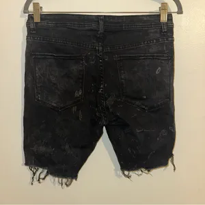 Bongo Black/Gray-washed Distressed Denim Shorts super soft skinny size 11 thumbnail 8
