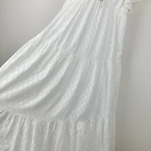 Madewell Tie Back Flutter Sleeve Tiered Midi Dress White Cottagecore US 00 NWT thumbnail 14