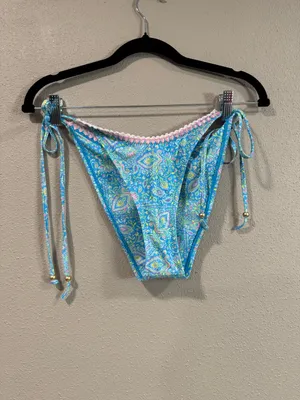 Kulani Kinis Blanket Stitched Embroidery Trim Side Bikini Bottoms Stargaze thumbnail 2