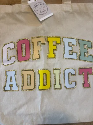 Coffee Addict Canvas Tote Bag Tan thumbnail 2