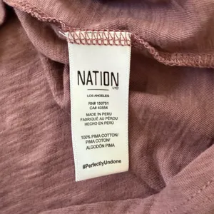 Nation LTD Reva Tee lightweight neutral minimalistic Pima cotton size large thumbnail 9