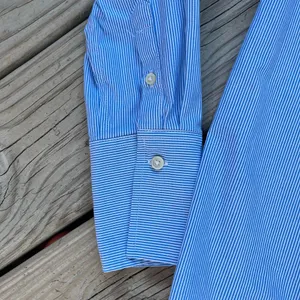 Banana Republic Women's Blue & White Striped Riley Shirt Size 0 thumbnail 3
