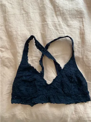 Aerie Lace Crossback Bralette Black M thumbnail 3