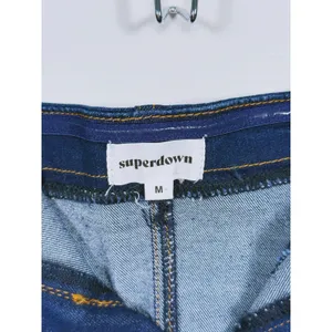 Superdown Womens Strapless Denim Mini Dress Size M Blue Western Cowgirl Concert thumbnail 4
