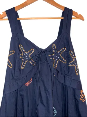 Nordstrom CIEBON Trina Embellished Cotton Maxi Dress Medium New With Tags thumbnail 7