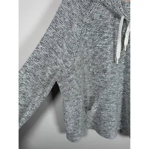 OFFLINE by Aerie Cowl Neck Hoodie Women XL Black White Marled Athleisure thumbnail 3