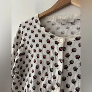 Ann‎ Taylor Loft Women's Button Up Sweater Cardigan Fan Design thumbnail 2