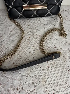 Kate Spade New York white stick embroidery black crossbody bag thumbnail 4