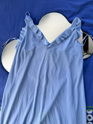 ZARA Baby Blue Midi Dress thumbnail 1