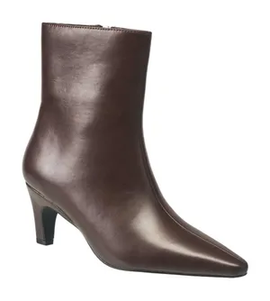 NWT French Connection Alex Kitten Heel Bootie FC-ALEX-S Chocolate Brown 6M thumbnail 1