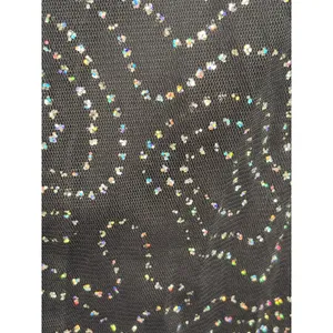 Vintage‎ All That Jazz Black Mesh Rhinestone Maxi Dress Open Back Party Wedding thumbnail 11