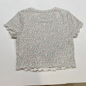 Aeropostale OG Tee Collection Floral Shrunken Baby Tee Size Large Y2K thumbnail 4
