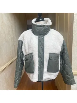 Athleta Quilted Sherpa Fleece Hybrid Jacket XL Sage Green Gorpcore, Quiet Luxury thumbnail 3