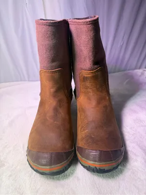 Sorel Women's Brown & Burgundy Leather Suede Mid-Calf Boot thumbnail 4