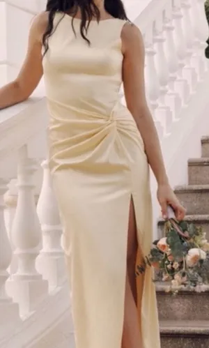 Abercrombie & Fitch Yellow Satin Dress thumbnail 2