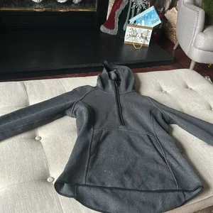 Lululemon Scuba Tumbled Fleece Funnel-Neck Half Zip Heather Grey Size 6 thumbnail 2