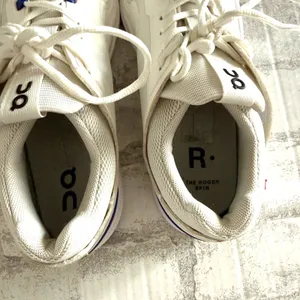 On Cloud The Roger Spin White Indigo Mesh CloudTec Speedboard Tennis Athletic Sneaker thumbnail 7