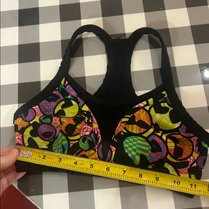 Zumba Women’s Zmoji Mesh Insert Sports Bra Colorful Workout Aerobics Small thumbnail 10