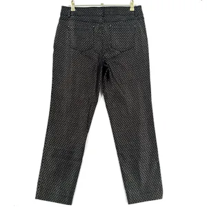 89th & Madison Pants Women 12 Black Gold Geometric Straight Leg Stretch Trouser thumbnail 2