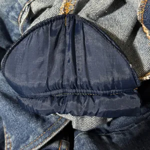 Vintage 80s Puff Shoulder Denim‎ Jacket Boxy Fit Large thumbnail 5